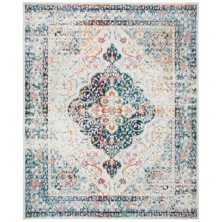 Safavieh 5 x 8 in. Crystal Power Loomed Contemporary Rectangle Rug Blue & Ivory CRS523H-5